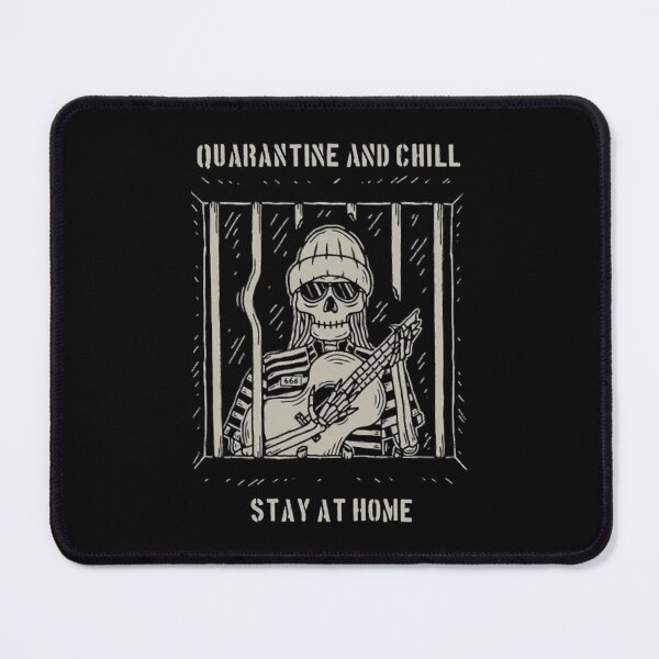Item preview, Dark Comic Book Skeleton Jail Guitar Staying Home Slogan designed and sold by StephanieKluge.