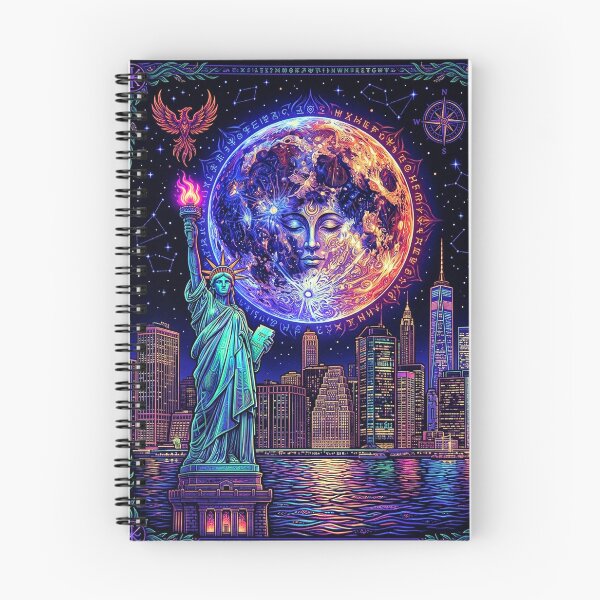Item preview, Mystical New York  - Celestial Liberty & Alchemical Moon designed and sold by CleverCulture.