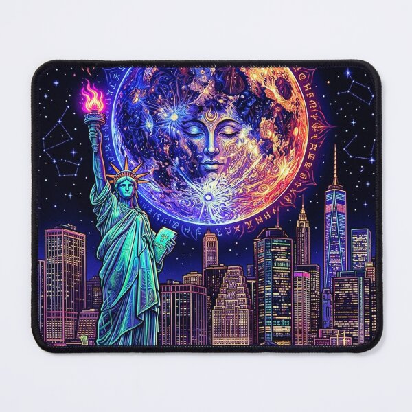 Item preview, Mystical New York - Celestial Liberty & Alchemical Moon designed and sold by CleverCulture.