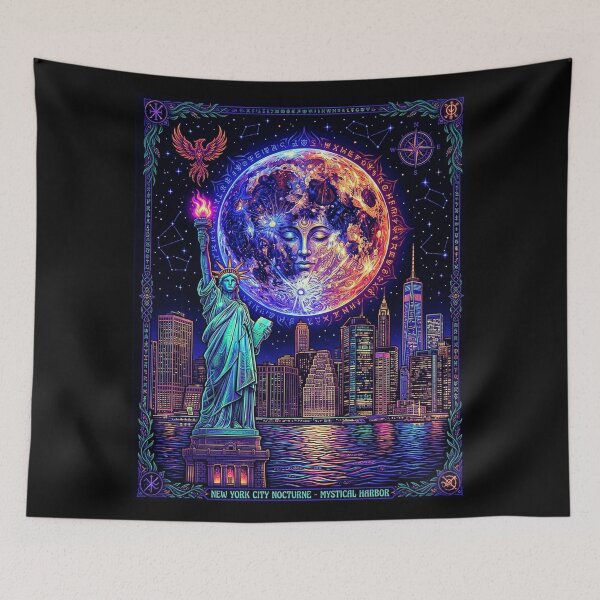 Item preview, Mystical New York  - Celestial Liberty & Alchemical Moon designed and sold by CleverCulture.