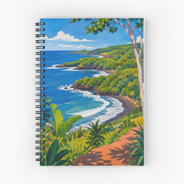 Item preview, Tropical Hidden Coves and Black Sand Beaches Coastal Landscape designed and sold by GutyzDesignsES.