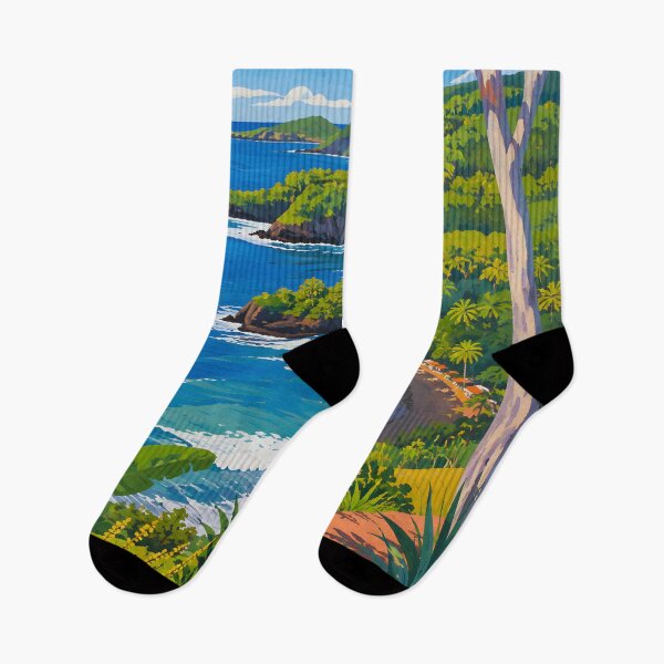 Item preview, Tropical Hidden Coves and Black Sand Beaches Coastal Landscape designed and sold by GutyzDesignsES.