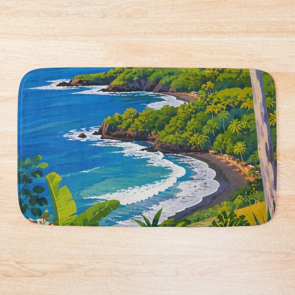 Item preview, Tropical Hidden Coves and Black Sand Beaches Coastal Landscape designed and sold by GutyzDesignsES.