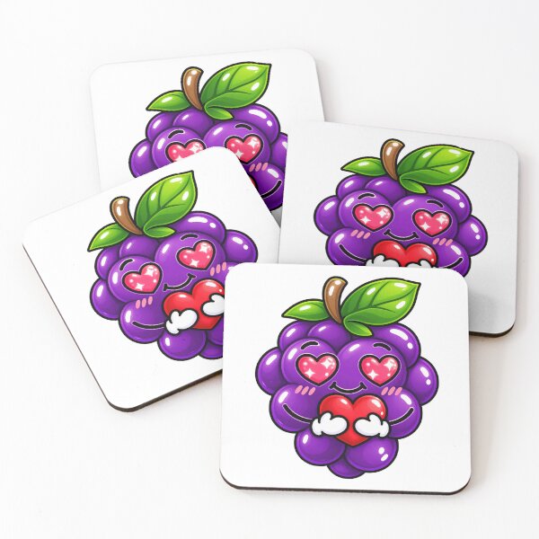 Item preview, Cute Love Grape Kawaii Fruit Design designed and sold by DailyPeach.