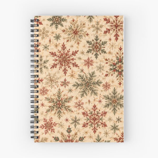 Item preview, Vintage Christmas Snowflake Red Green Gold designed and sold by mycute-stickers.