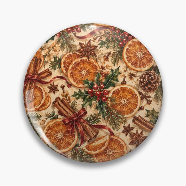 Item preview, Vintage Christmas Orange Cinnamon Spice designed and sold by mycute-stickers.