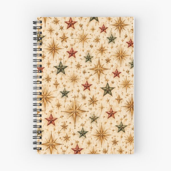 Item preview, Vintage Christmas Stars Gold Red Green designed and sold by mycute-stickers.