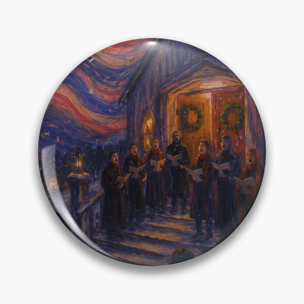 Item preview, Christmas Carol Choir Outside Church Winter Night designed and sold by GutyzDesignsES.