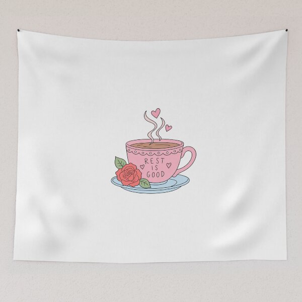 Item preview, Rest Is Good Pink Teacup designed and sold by Rosaferra.