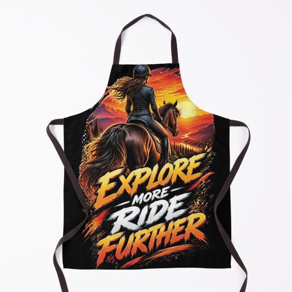 Item preview, Explore More Ride Further Horse Riding Adventure Design designed and sold by M. Mamdouh Artworks.