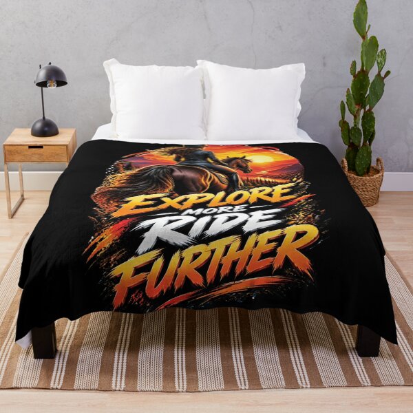Item preview, Explore More Ride Further Horse Riding Adventure Design designed and sold by M. Mamdouh Artworks.