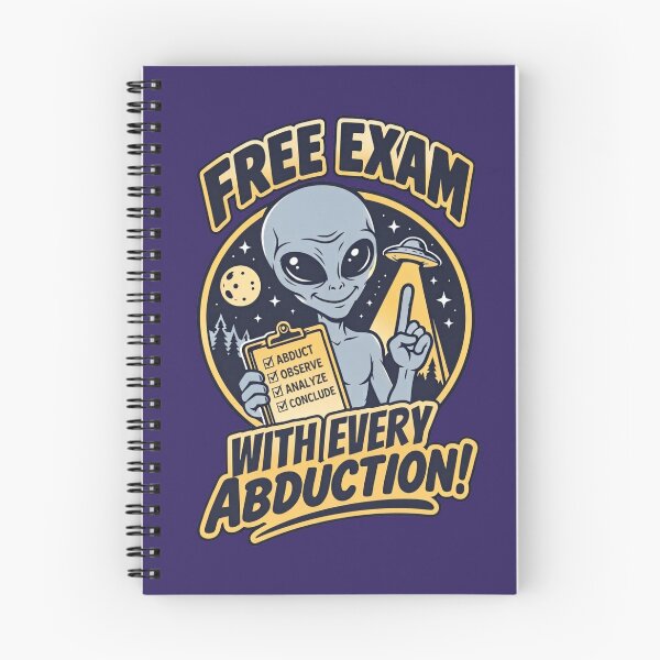 Item preview, Free Exam With Every Abduction UFO Alien Humor T-Shirt designed and sold by VoglR.