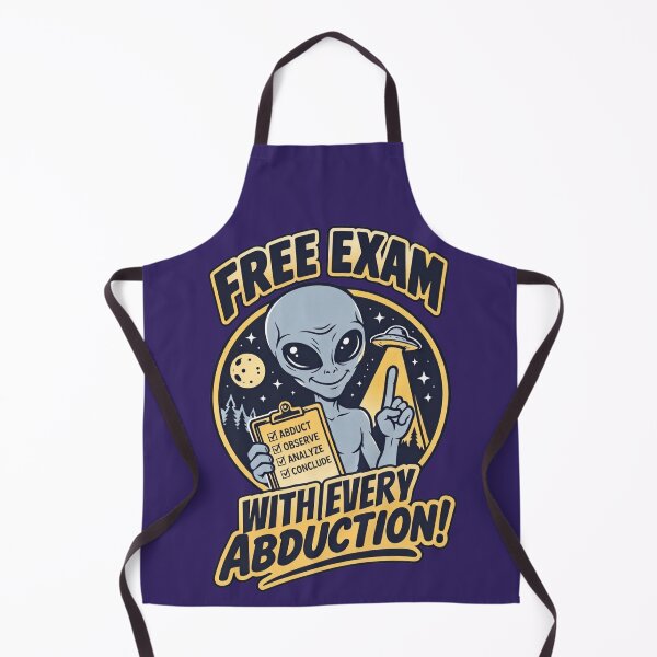 Item preview, Free Exam With Every Abduction UFO Alien Humor T-Shirt designed and sold by VoglR.
