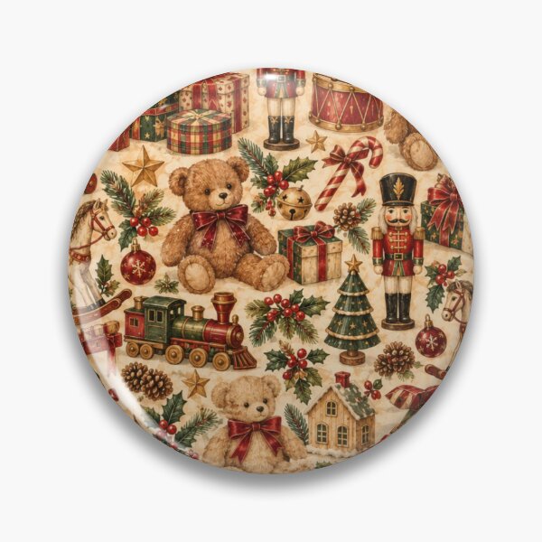 Item preview, Vintage Christmas Toy Shop Nutcracker designed and sold by mycute-stickers.