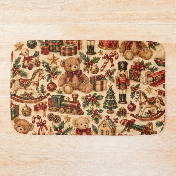 Item preview, Vintage Christmas Toy Shop Nutcracker designed and sold by mycute-stickers.