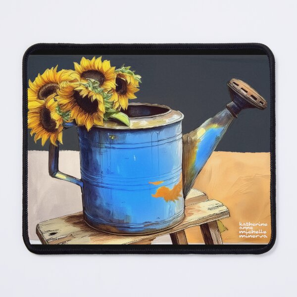 Item preview, Sunflowers and Watering Can designed and sold by Katherine Anne Michelle Minerva.