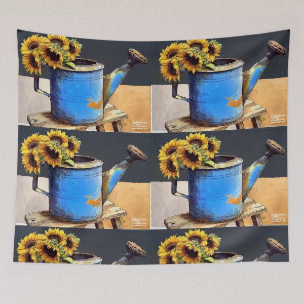 Item preview, Sunflowers and Watering Can designed and sold by Katherine Anne Michelle Minerva.