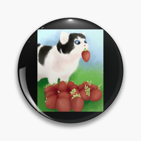Item preview, Playful Cat with Strawberries designed and sold by Baby-Care.
