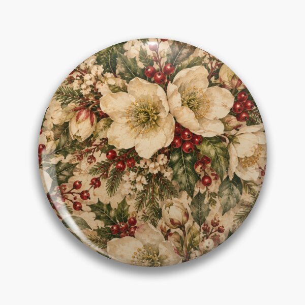 Item preview, Vintage Christmas Rose Hellebore Holly designed and sold by mycute-stickers.