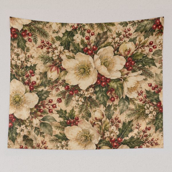 Item preview, Vintage Christmas Rose Hellebore Holly designed and sold by mycute-stickers.