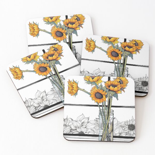 Item preview, Black & White & Sunflowers designed and sold by Katherine Anne Michelle Minerva.