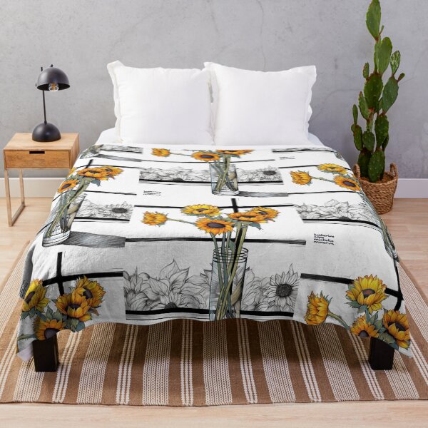 Item preview, Black & White & Sunflowers designed and sold by Katherine Anne Michelle Minerva.