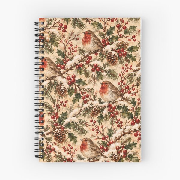 Item preview, Vintage Christmas Robin Holly Snow designed and sold by mycute-stickers.