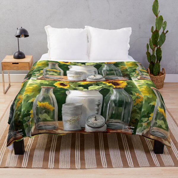 Item preview, Sunflowers and Bottles designed and sold by Katherine Anne Michelle Minerva.