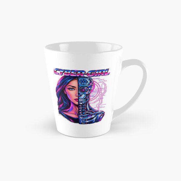Item preview, Cyberpunk Female Cyber-Girl Android Art Print - Retro Synthwave Cyborg T-Shirt Design - Futuristic Sci-Fi Robot Poster - Terminator Inspired Graphic designed and sold by jvrgraphs.