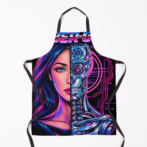 Item preview, Cyberpunk Female Cyber-Girl Android Art Print - Retro Synthwave Cyborg T-Shirt Design - Futuristic Sci-Fi Robot Poster - Terminator Inspired Graphic designed and sold by jvrgraphs.