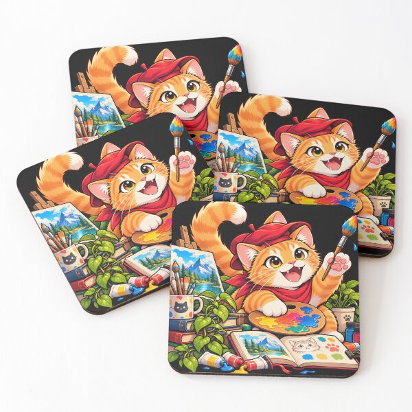 Item preview, Creative Artist Cat Painting designed and sold by TamagotchiArt.