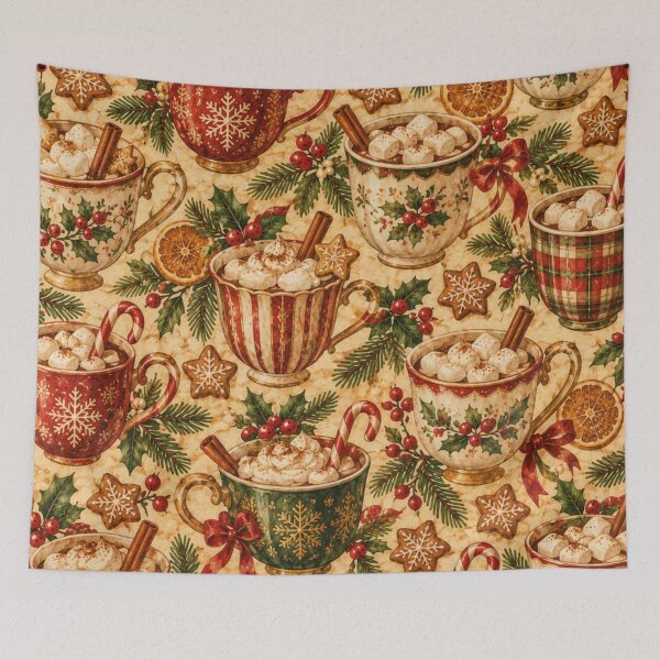 Item preview, Vintage Hot Cocoa Christmas Mugs designed and sold by mycute-stickers.