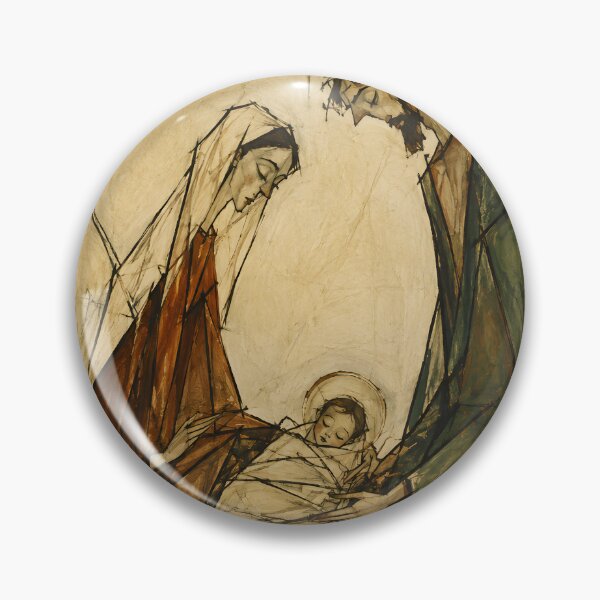 Item preview, Holy Family Nativity with Star Rustic Christmas Illustration designed and sold by GutyzDesignsES.