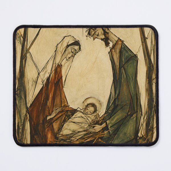 Item preview, Holy Family Nativity with Star Rustic Christmas Illustration designed and sold by GutyzDesignsES.