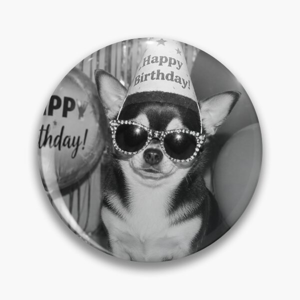 Item preview, Birthday Chihuahua Photobooth Aesthetic Happy Birthday Cute Dog with Party Hat designed and sold by HYPNK.