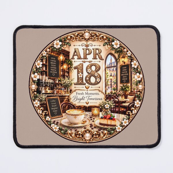 Item preview, April 18 Birthday Coffee Cafe Design | Cozy Floral Gift designed and sold by LunaMoments.