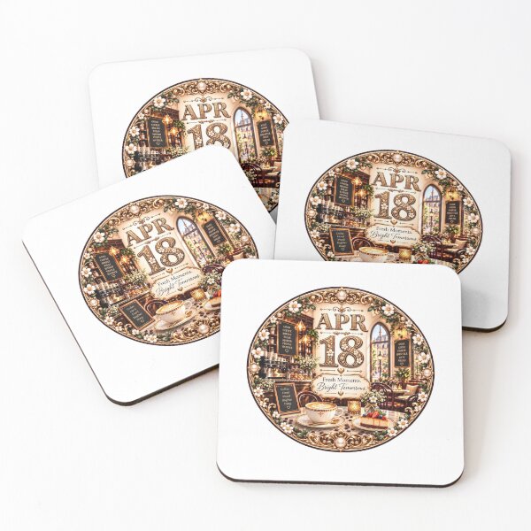 Item preview, April 18 Birthday Coffee Cafe Design | Cozy Floral Gift designed and sold by LunaMoments.