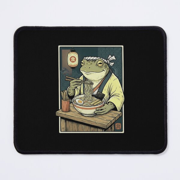 Item preview, Japanese Ramen Frog Eating Noodles Vintage Food Design designed and sold by MiALopezArt.