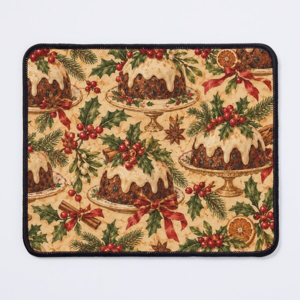 Item preview, Vintage Christmas Pudding Holly designed and sold by mycute-stickers.