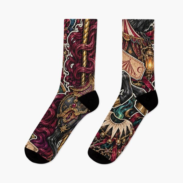 Item preview, Midnight Carnival | Gothic Carousel Horse & Dark Sideshow Collage designed and sold by Inked Legacy.
