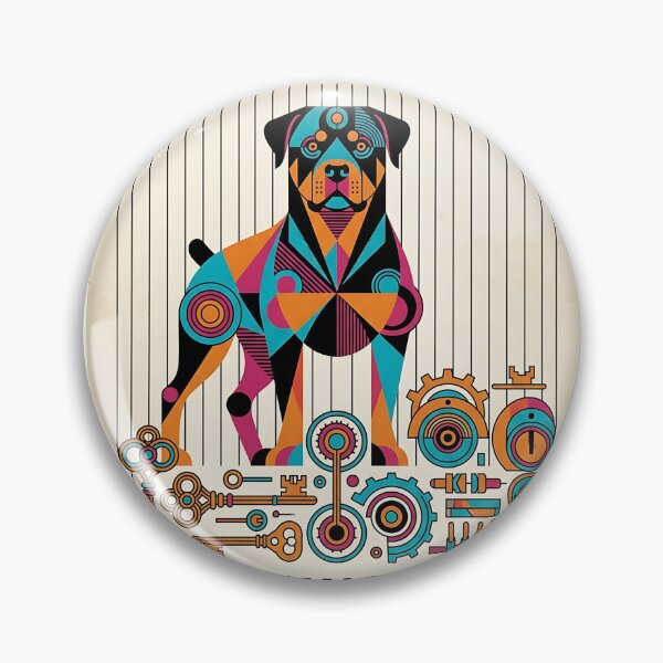Item preview, Rottweiler Geometric Locksmith designed and sold by PictoVibe.