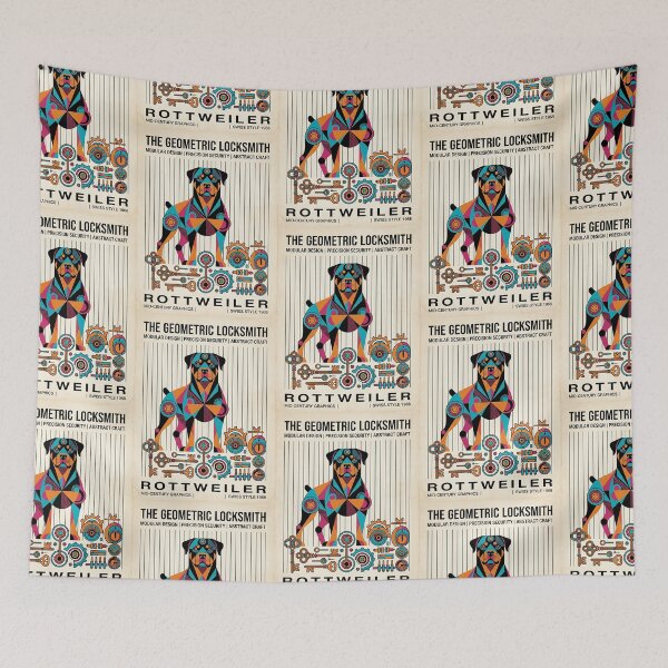Item preview, Rottweiler Geometric Locksmith designed and sold by PictoVibe.