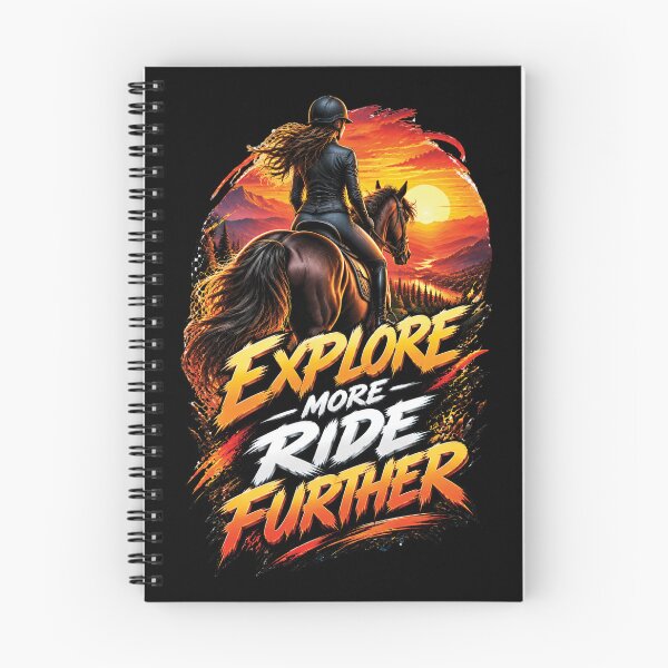 Item preview, Explore More Ride Further Horse Riding Adventure Design designed and sold by M. Mamdouh Artworks.