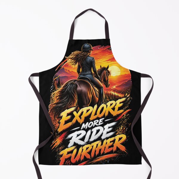 Item preview, Explore More Ride Further Horse Riding Adventure Design designed and sold by M. Mamdouh Artworks.