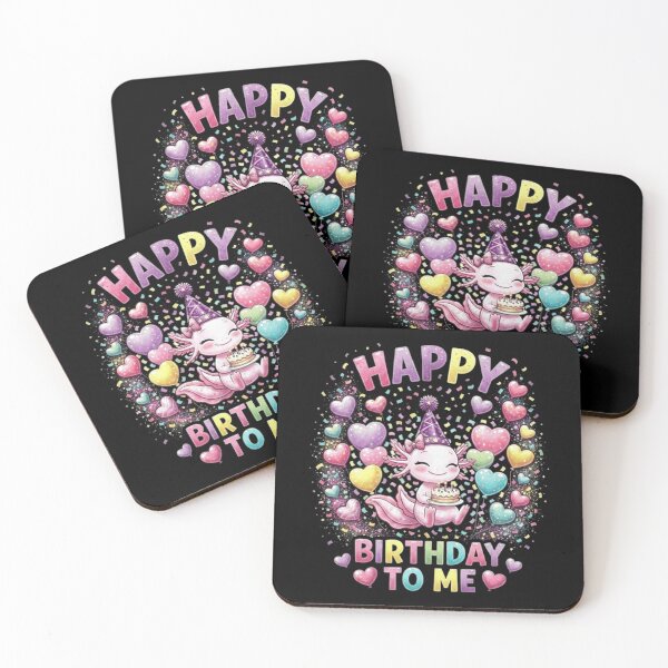 Item preview, Happy Birthday to Me Cute Axolotl Party Celebration designed and sold by MiALopezArt.