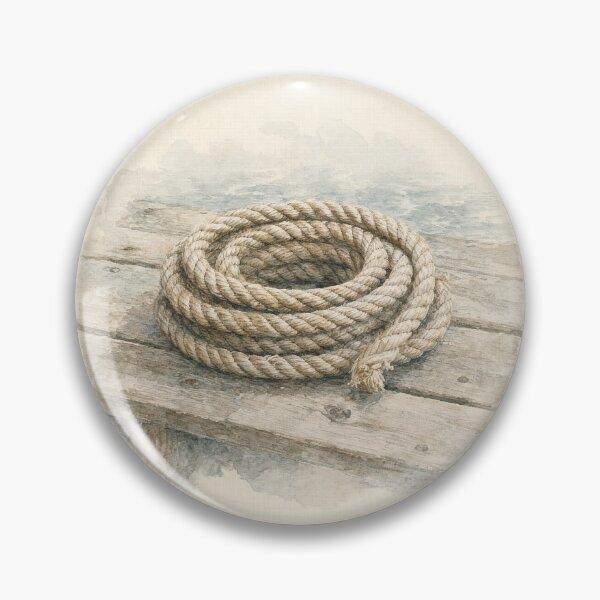 Item preview, Harbor Dock Rope Illustration | Coastal Wall Art designed and sold by FixationStudio.