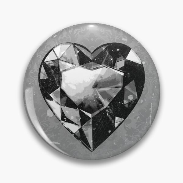 Item preview, Heart-Shaped Faceted Black Diamond Dark Academia Art designed and sold by Ghoul Enterprises.