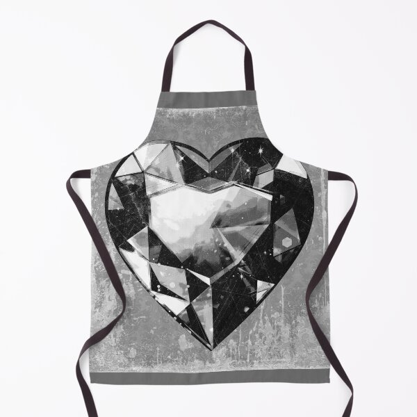 Item preview, Heart-Shaped Faceted Black Diamond Dark Academia Art designed and sold by Ghoul Enterprises.