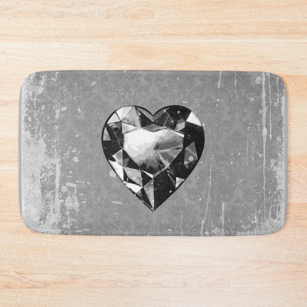 Item preview, Heart-Shaped Faceted Black Diamond Dark Academia Art designed and sold by Ghoul Enterprises.