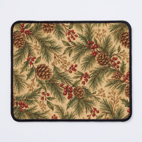 Item preview, Vintage Pinecone Berry Christmas designed and sold by mycute-stickers.
